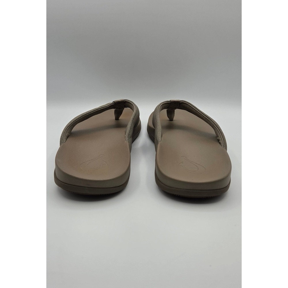 OluKai Maha Men's Sandals 12 Clay/Clay Brown Flip Flop Recovery Beach Comfort - Picture 3 of 11